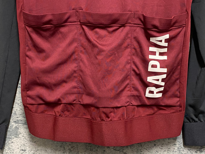 JO051 ラファ Rapha PRO TEAM LONG SLEEVE TRAINING JERSEY 長袖 サイクルジャージ 赤 S