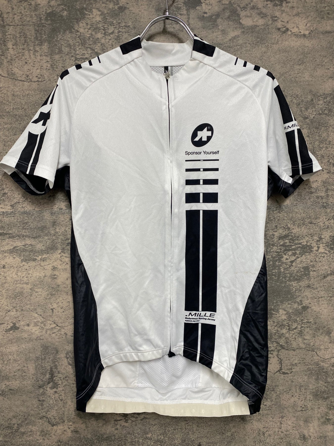 JQ942 アソス ASSOS SS.MILLE 半袖 サイクルジャージ 白 M ※汚れ シミ