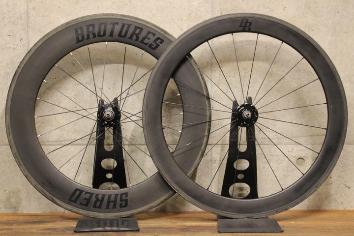 ブローチャーズ BROTURES SHRED 両切り ピスト カーボン ホイールセット 700C ナローリム 【福岡店】
