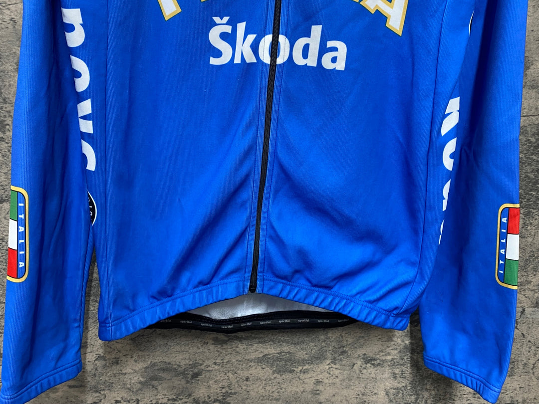 JS666 スポーツフル SPORTFUL ITALIA 長袖 サイクルジャージ 青 M