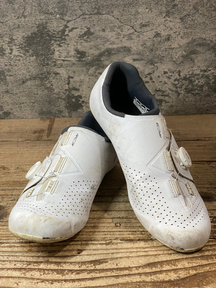 JT669 シマノ SHIMANO RC3 SHRC300M ビンディングシューズ BOA 3穴 白 EU42