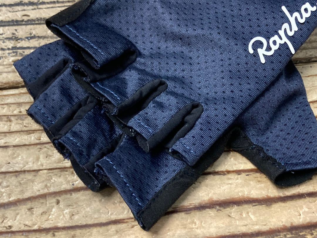 KN407 ラファ Rapha 指切 グローブ 紺 黒 ※サイズ不明