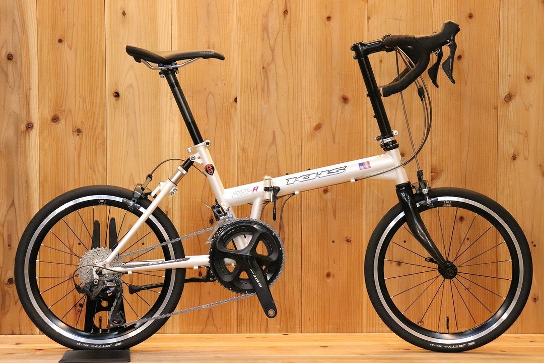 【カスタム多数!!】 KHS F20-R シマノ 105 R7000 MIX 11S クロモリ ミニベロ 折り畳み自転車 20インチ 【芦屋店】