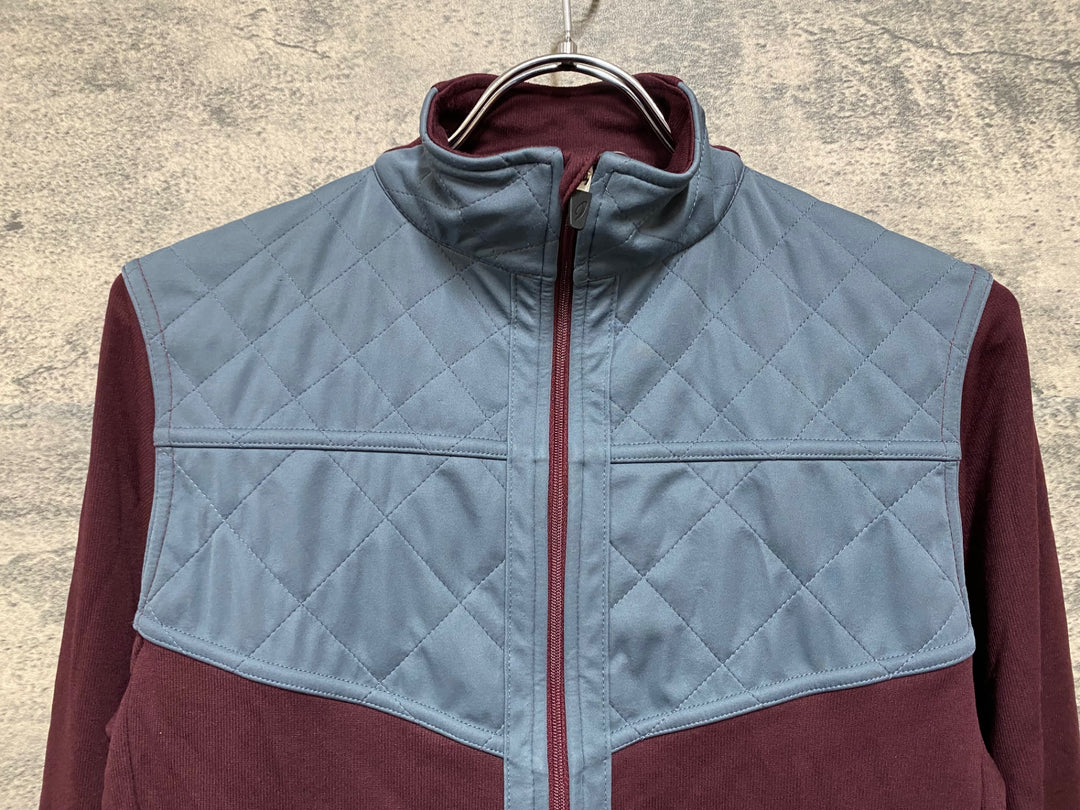 KL404 イザドア Isadore Signature Shield Long Sleeve Jersey 長袖 サイクルジャージ バーガンディー XS ほつれ