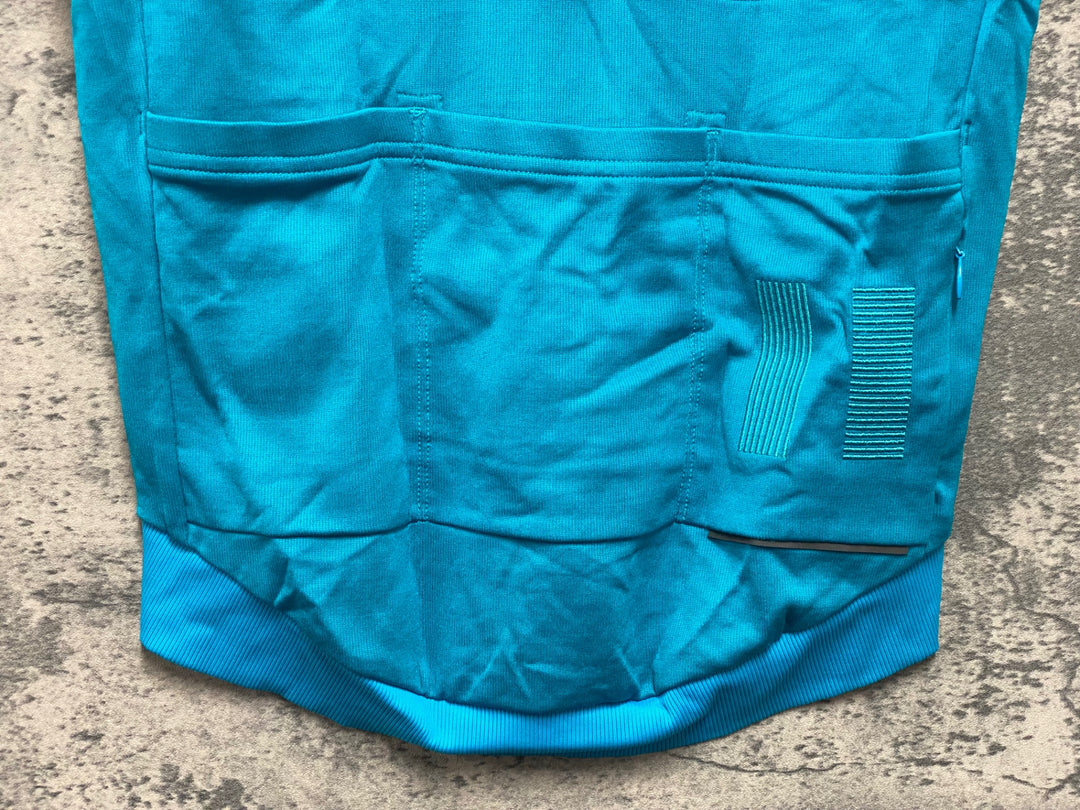JV233 ラファ Rapha FLYWEIGHT JERSEY LINES 半袖 サイクルジャージ ターコイズ S