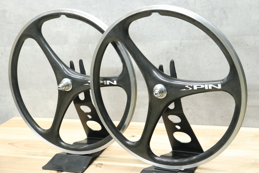 スピン SPIN バトンホイール 26インチ MTB アルミ/カーボン クリンチャー ホイールセット トライスポーク シマノ 10S 【さいたま浦和店】
