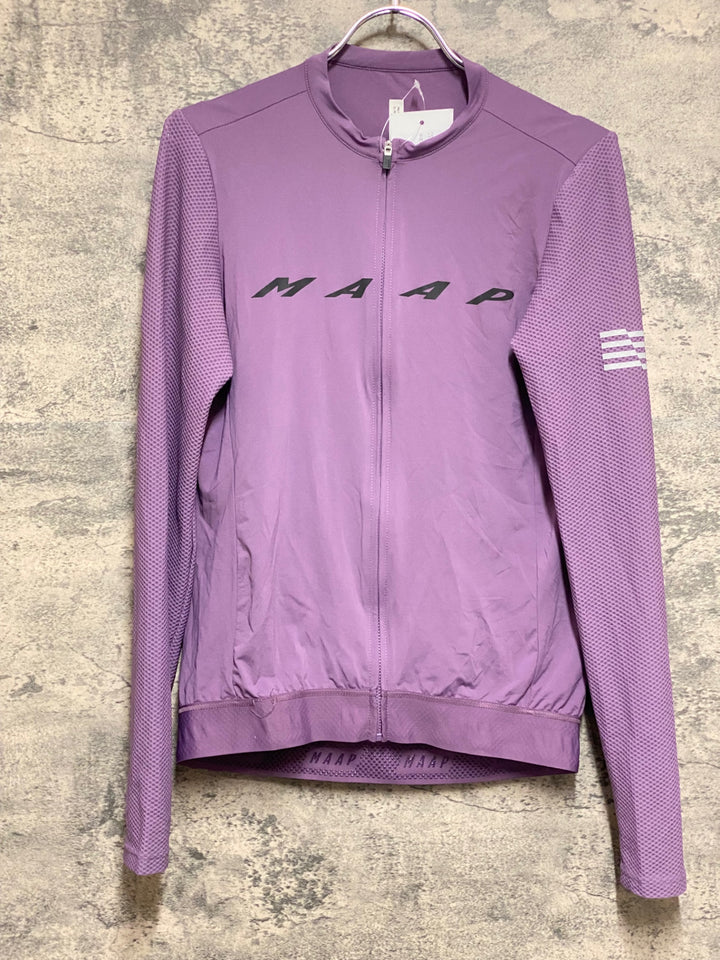 KQ978 マープ MAAP PRO FIT JERSEY 長袖 サイクルジャージ 紫 XL