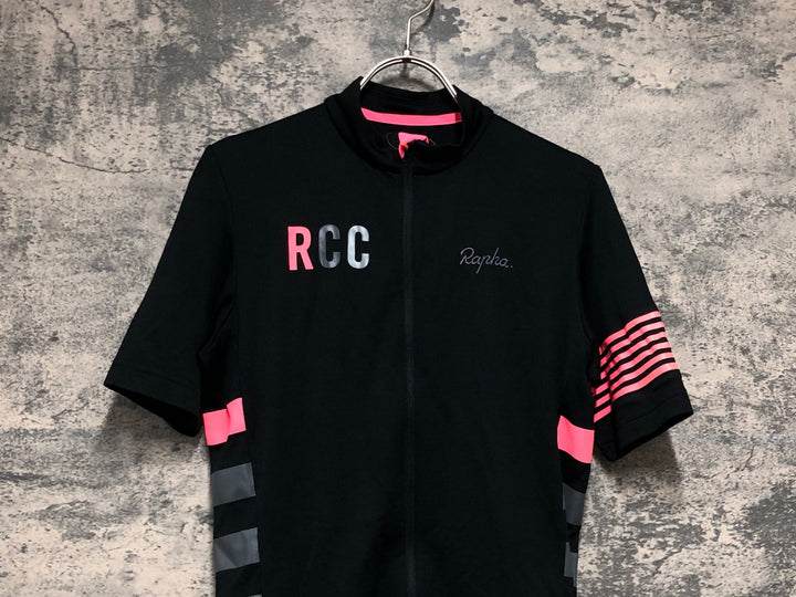 KH624 ラファ Rapha RCC CLASSIC JERSEY 半袖 サイクルジャージ 黒 S