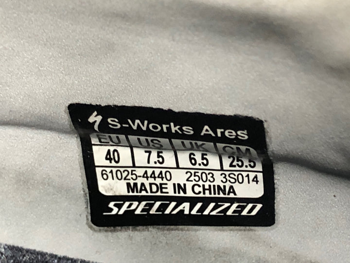 JW979 スペシャライズド SPECIALIZED S-WORKS アレス Ares ビンディングシューズ 3穴 BOA 白 EU40
