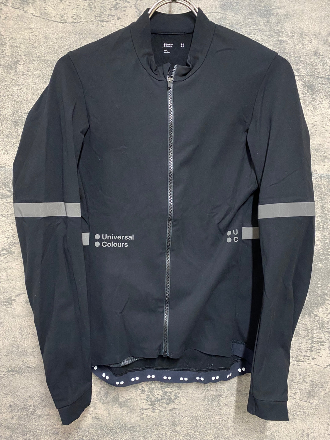 JD981 ユニバーサルカラーズ Universal Colours Mono Long Sleeve Jersey 長袖 サイクルジャージ 黒 M 裏起毛
