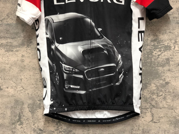 KE192 パールイズミ PEARL iZUMi 半袖 サイクルジャージ 白黒 L SUBARU
