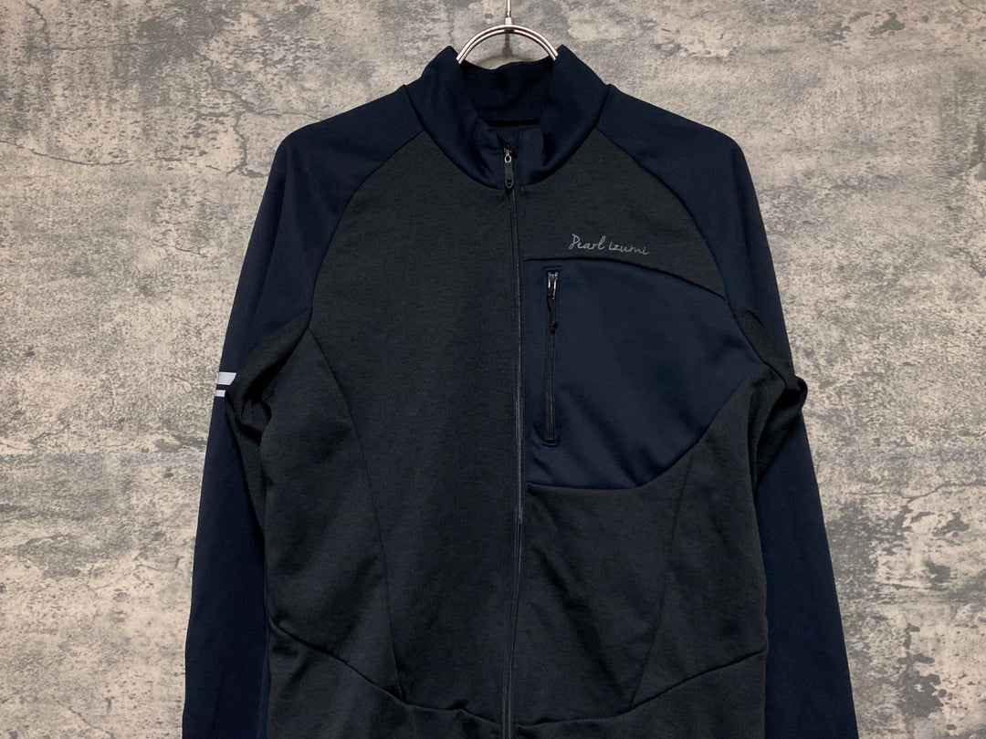 JU201 パールイズミ PEARL iZUMi 長袖 サイクルジャージ 裏起毛 M 黒グレー