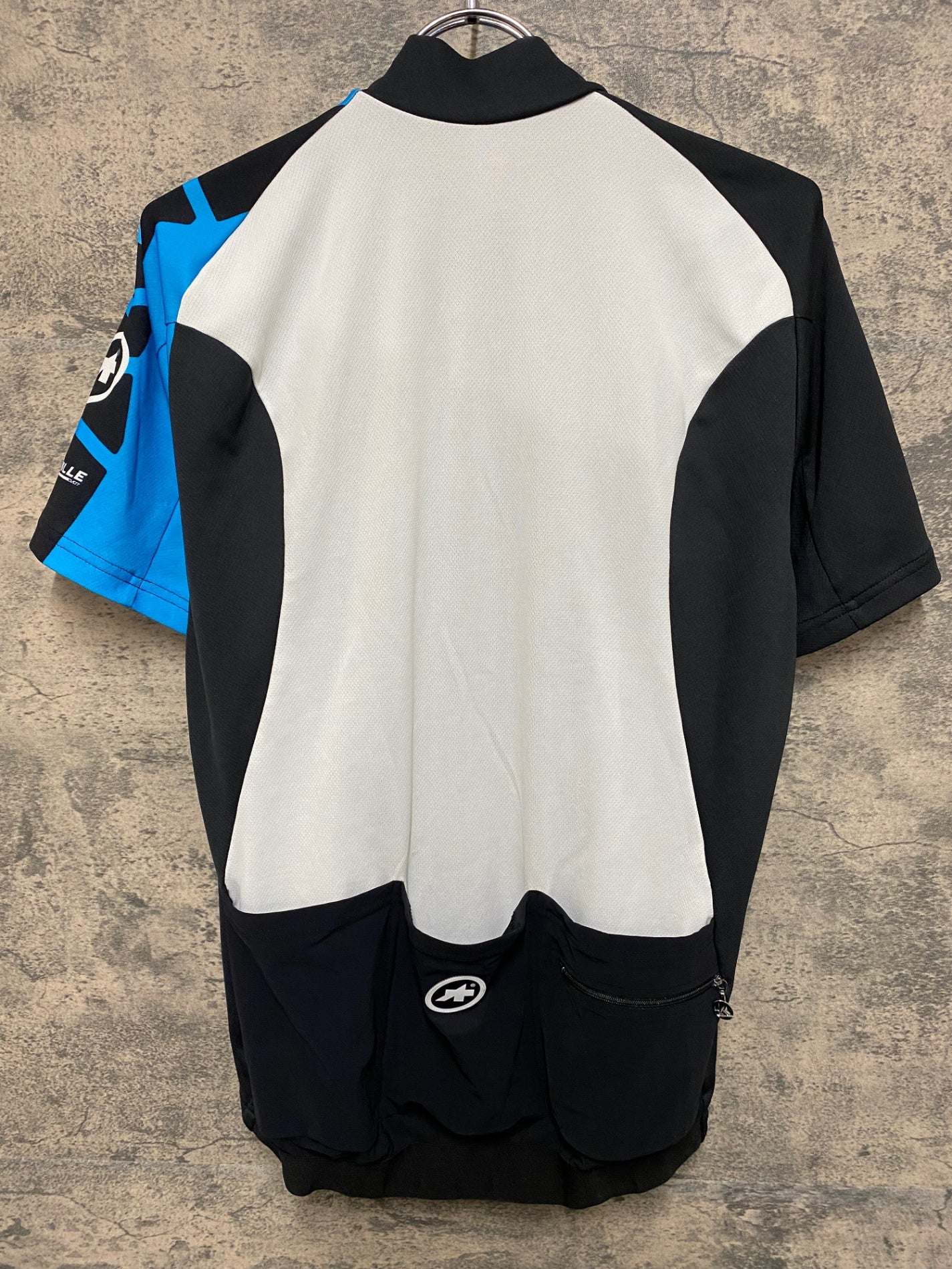 JR135 アソス ASSOS SS.MILLE EVO7 半袖 サイクルジャージ 黒 水色 L