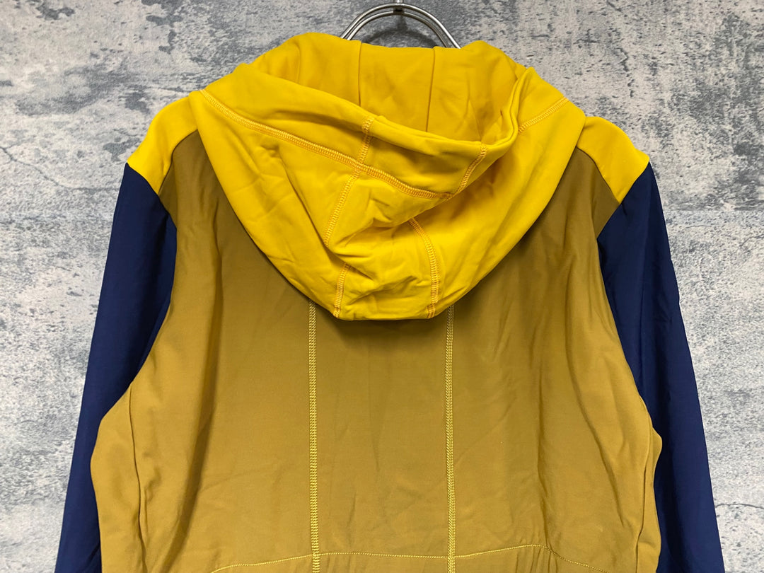 JY659 カフェドシクリステ CAFE DU CYCLISTE PENELOPE Unisex 長袖 フーディ サイクルジャージ 茶 黄 L 裏起毛