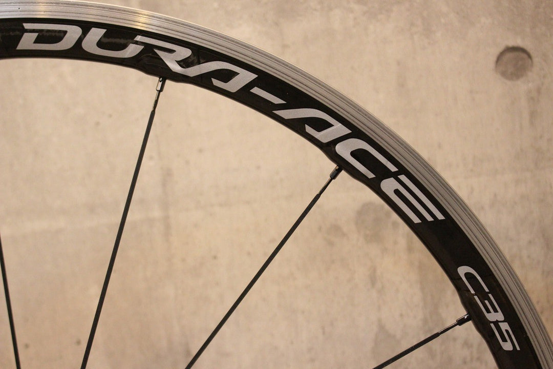 シマノ SHIMANO デュラエース DURA-ACE WH-9000-C35-CL アルミ/カーボン クリンチャー ホイールセット シマノ 11/12S 15C ナローリム【名古屋店】