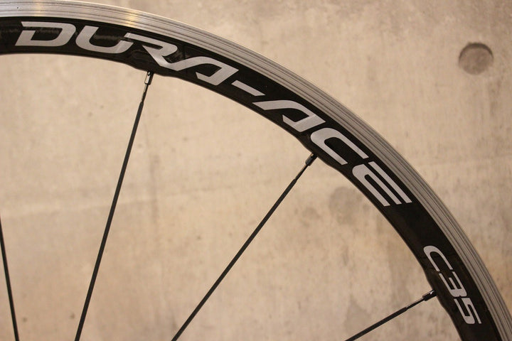 シマノ SHIMANO デュラエース DURA-ACE WH-9000-C35-CL アルミ/カーボン クリンチャー ホイールセット シマノ 11/12S 15C ナローリム【名古屋店】