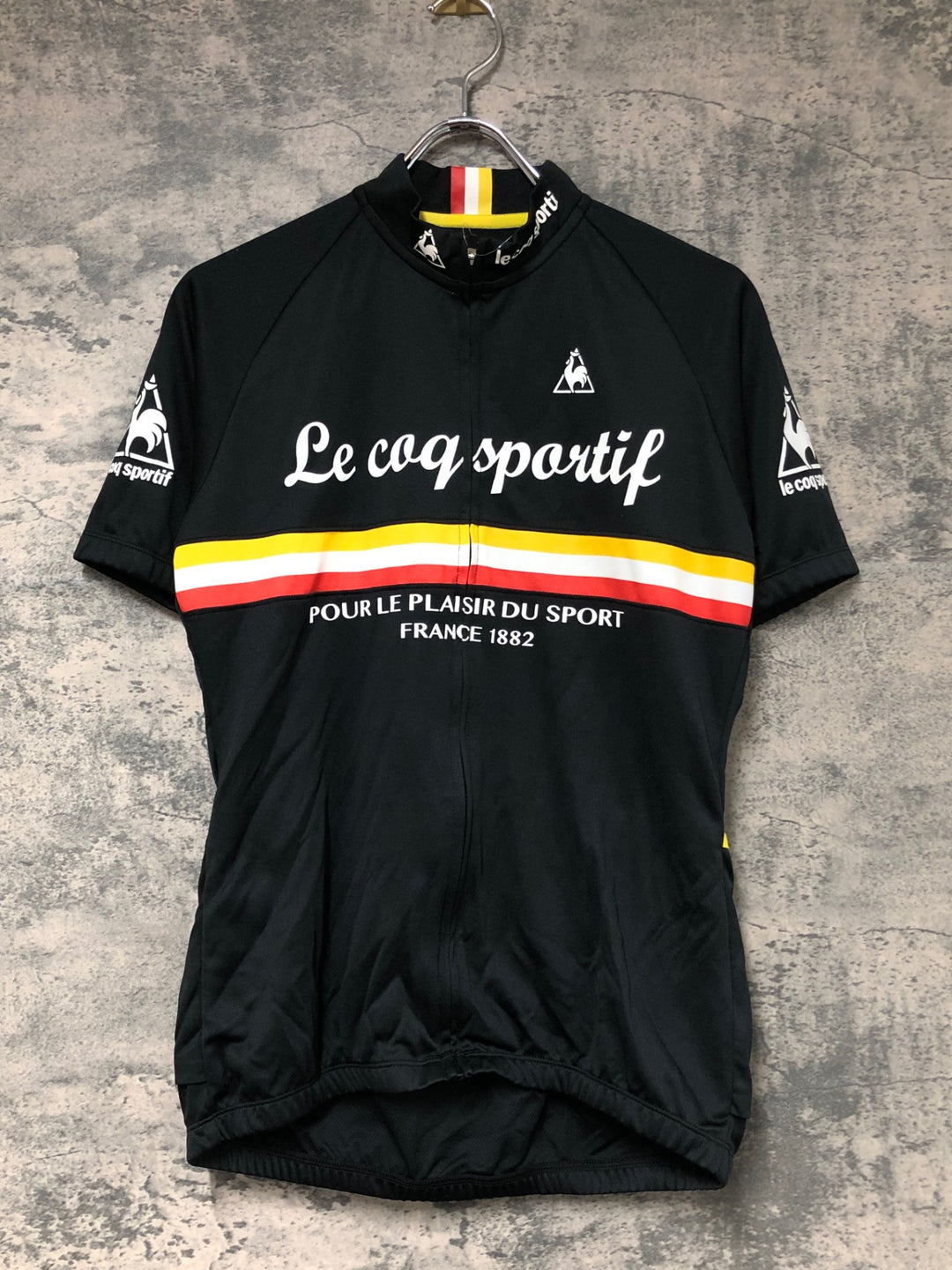 JW431 ルコックスポルティフ le coq sportif 半袖サイクルジャージ 黒 L