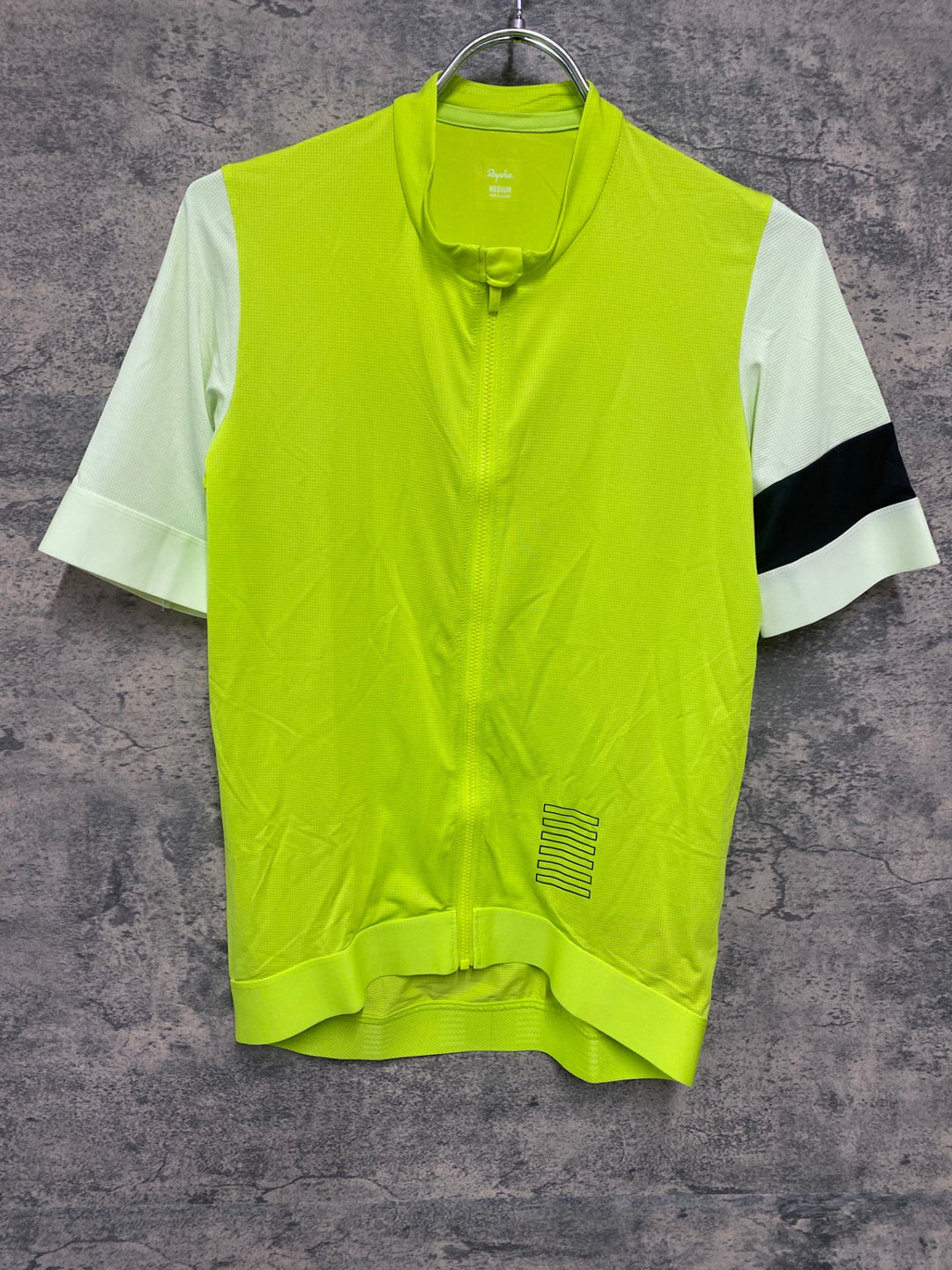 JW153 ラファ RAPHA PROTEAM TRAINING JERSEY 半袖 サイクルジャージ Mサイズ 黄緑 蛍光
