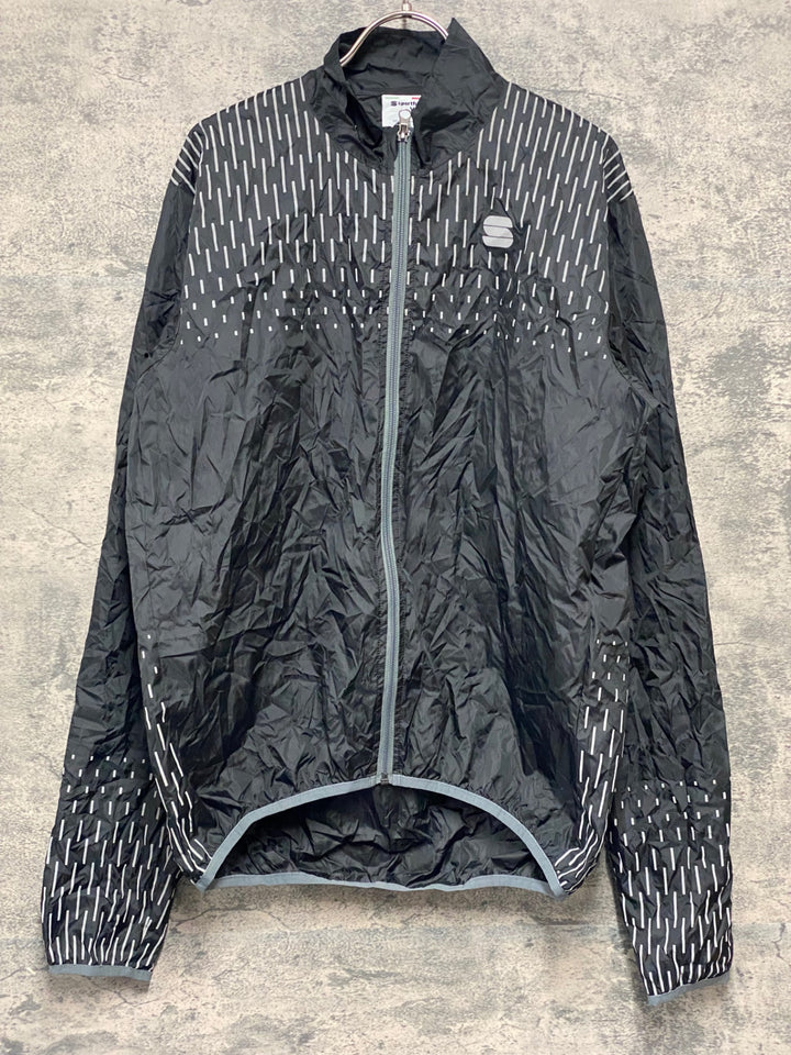 KD153 スポーツフル sportful 長袖 ウィンドブレーカー 黒 XL