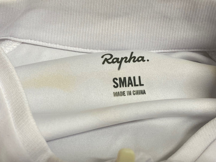 KG934 ラファ Rapha MENS SHORT SLEEVE CORE JERSEY 半袖 サイクルジャージ 白 S ※シミ