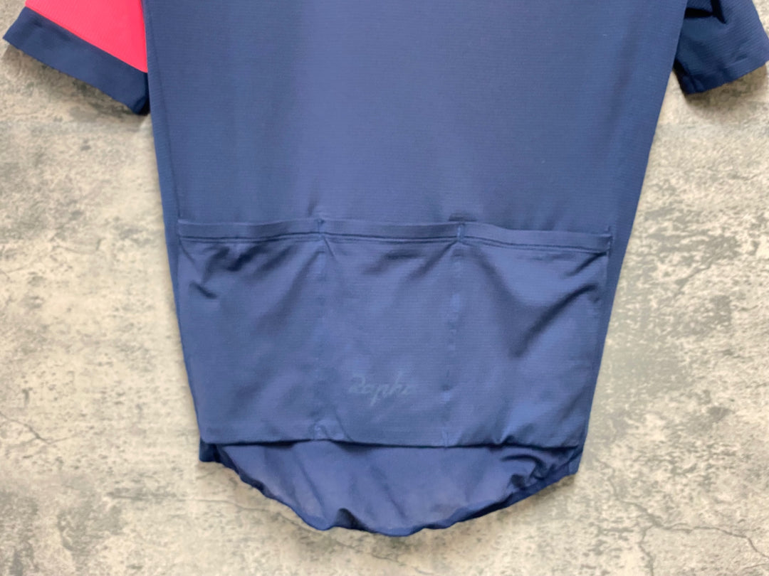 KJ277 ラファ Rapha CLASSIC FLYWEIGHT JERSEY 半袖 サイクルジャージ 青 XS