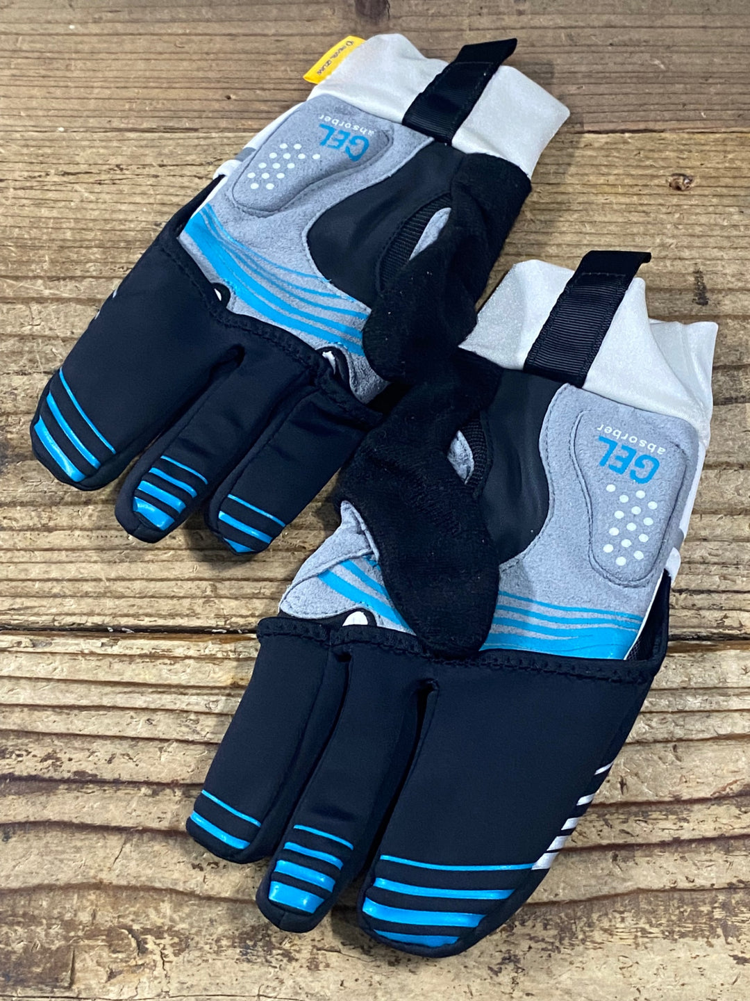 KP526 パールイズミ PEARL iZUMi 長指 ウィンターグローブ フィンガーカバー 白 黒 M 裏起毛