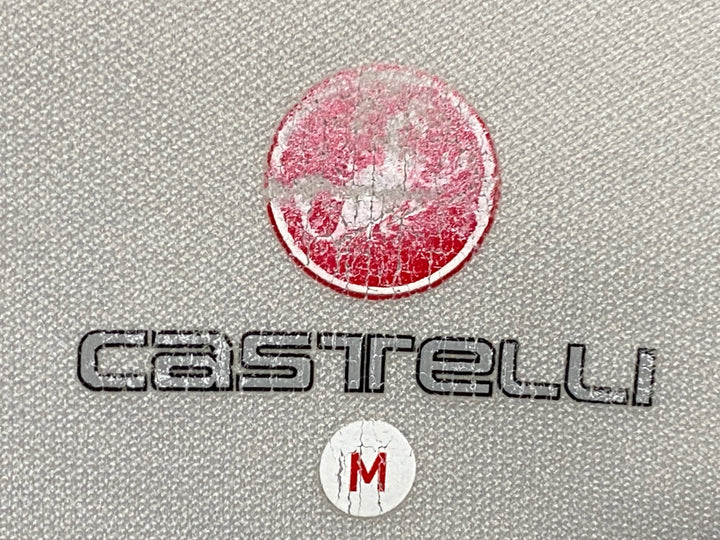 JW575 カステリ CASTELLI 長袖サイクルジャージ グレー黒 M 裏起毛