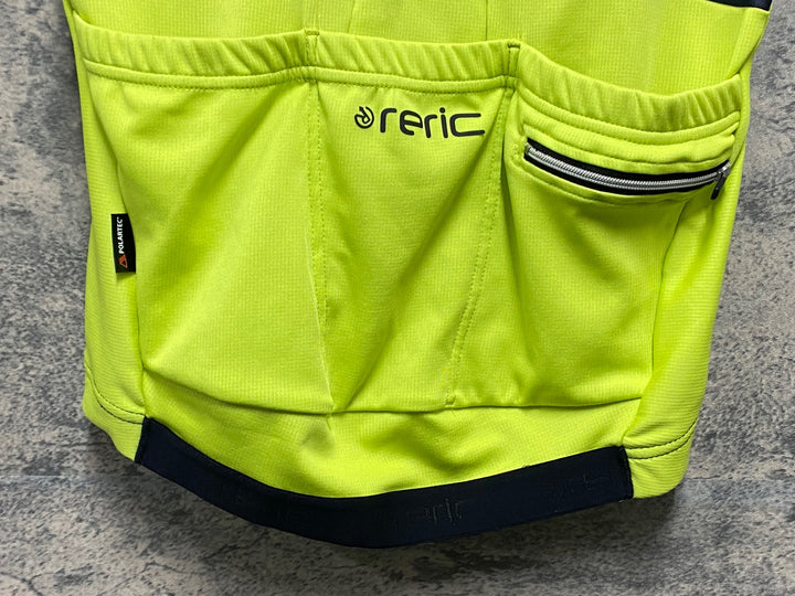 KM208 レリック reric 半袖 サイクルジャージ 黒黄 M POLARTEC