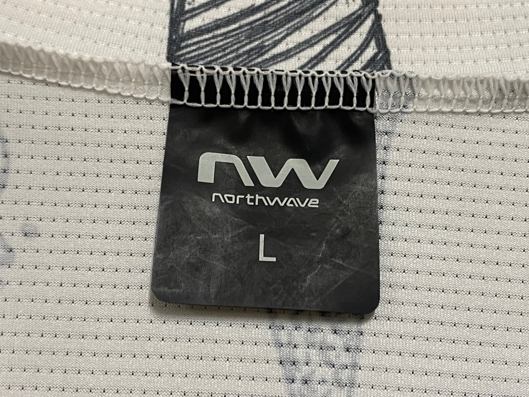 JN877 ノースウェーブ NORTHWAVE 半袖 サイクルジャージ 黒 白 L