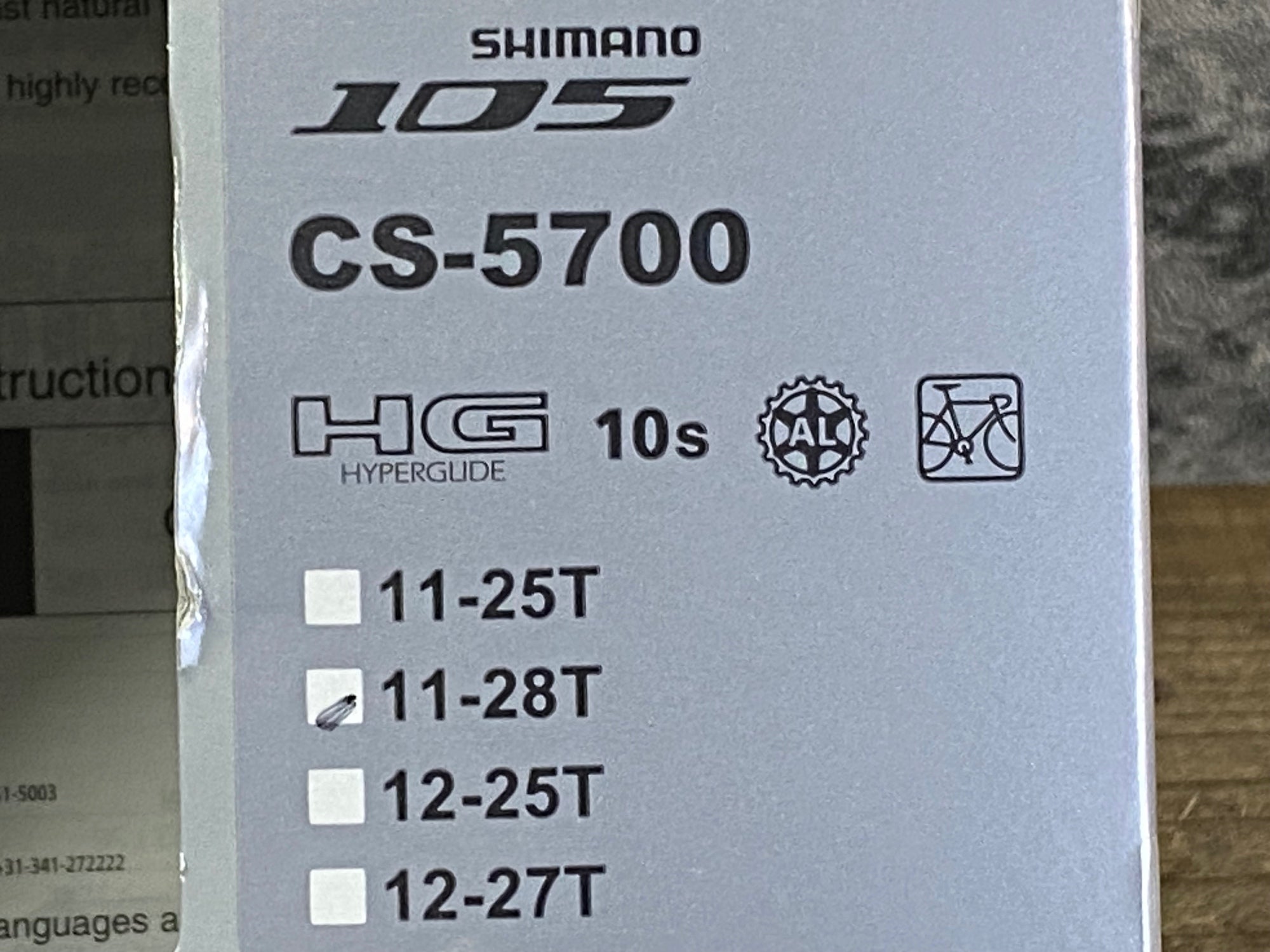 JP344 シマノ SHIMANO 105 CS-5700 スプロケット 11-28T 10S – BICI