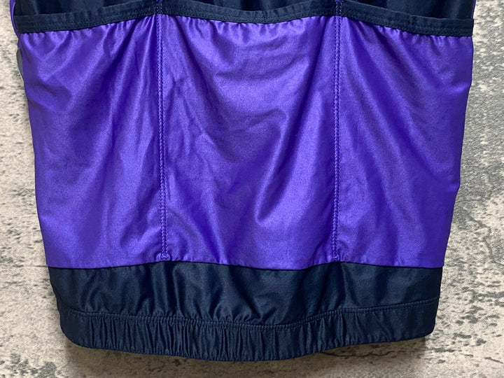JO703 ブラックシープ BLACK SHEEP RACE FIT 半袖 サイクルジャージ 黒 紫 L ※スレ