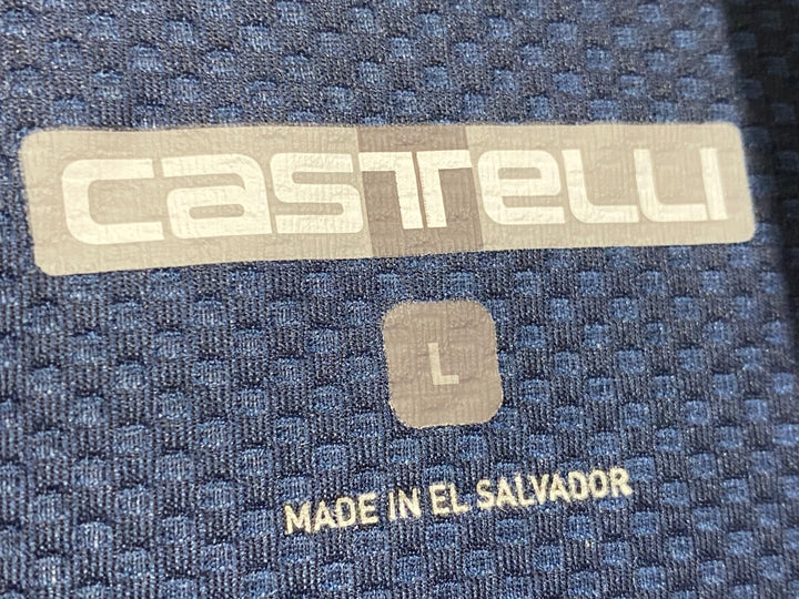 KE517 カステリ CASTELLI 半袖 サイクルジャージ 紺 L