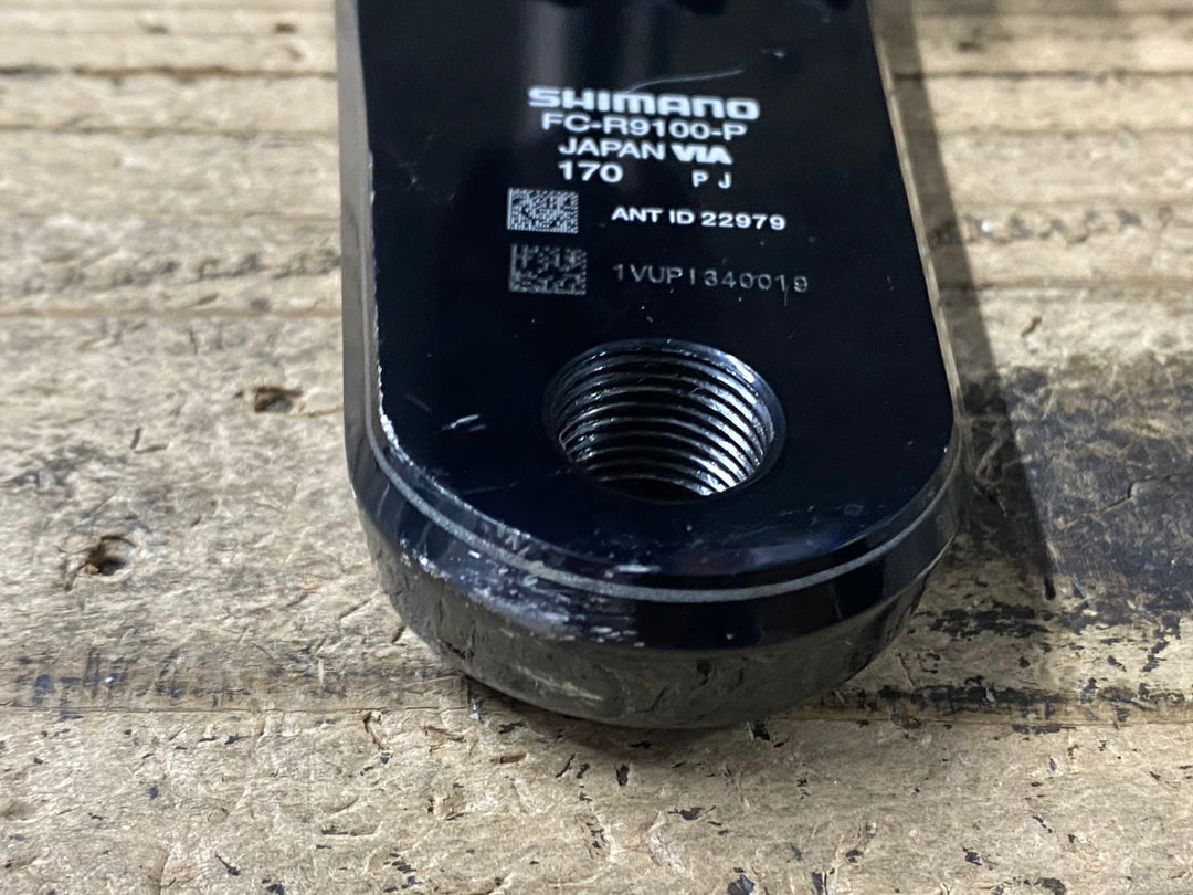 KE441 シマノ SHIMANO デュラエース DURA-ACE FC-R9100-P クランクセット パワーメーター 50/34T 170mm 接続確認済み 充電ケーブル付属