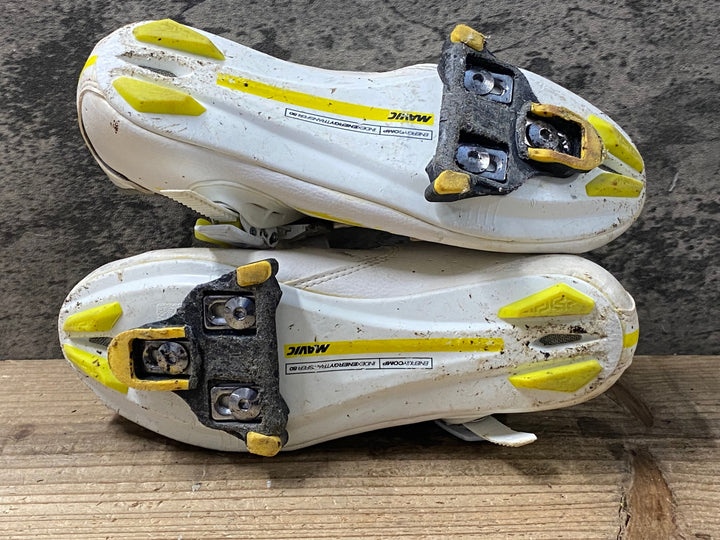 KO229 マヴィック MAVIC キシリウム KSYRIUM ELITE ビンディングシューズ 白 3穴 EU37 1/3 ※汚れ