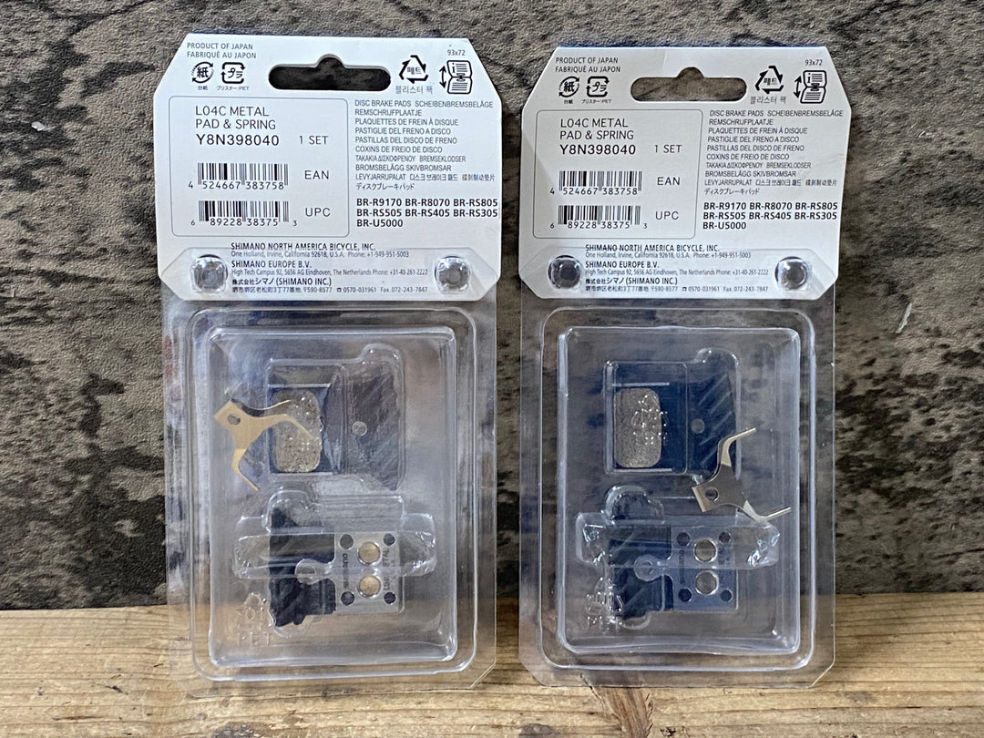 KD864 シマノ SHIMANO BP-L04C-MF ディスクブレーキパッド メタル 未使用 前後セット