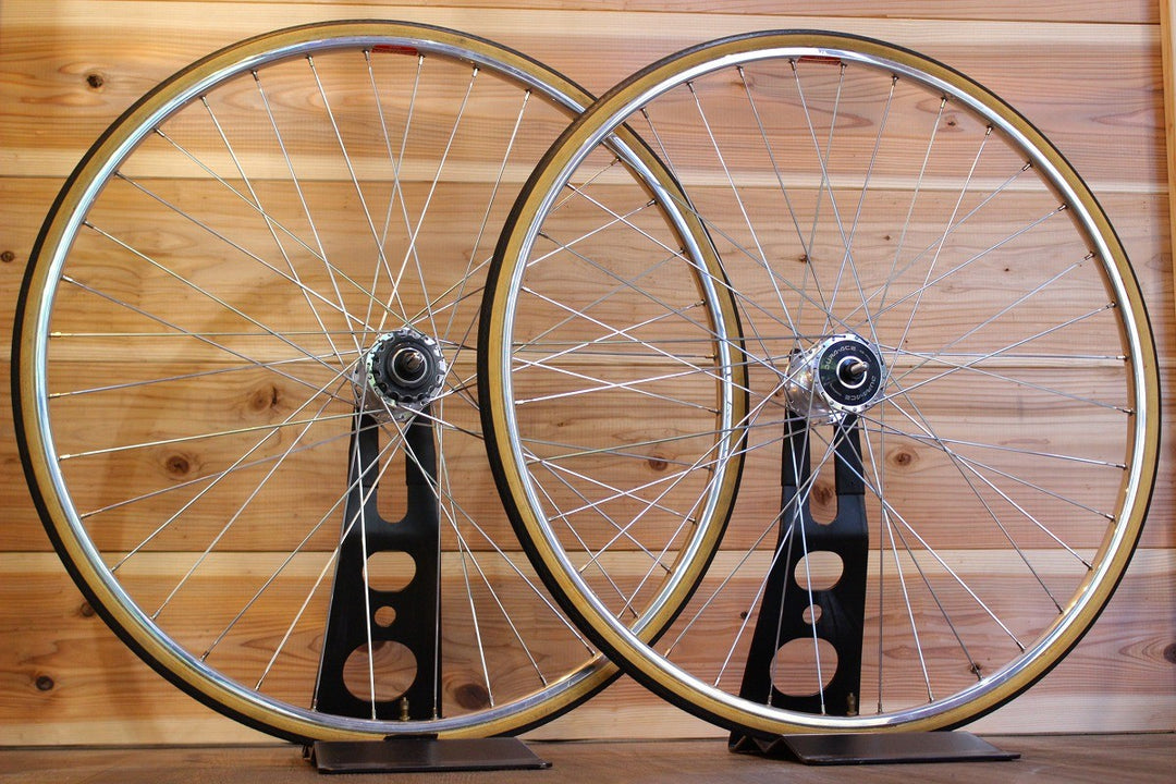 アラヤ ARAYA ゴールド GOLD リム / シマノ SHIMANO デュラエース DURA-ACE HB-7600 ハブ アルミ チューブラー ピスト ホイールセット 【名古屋店】