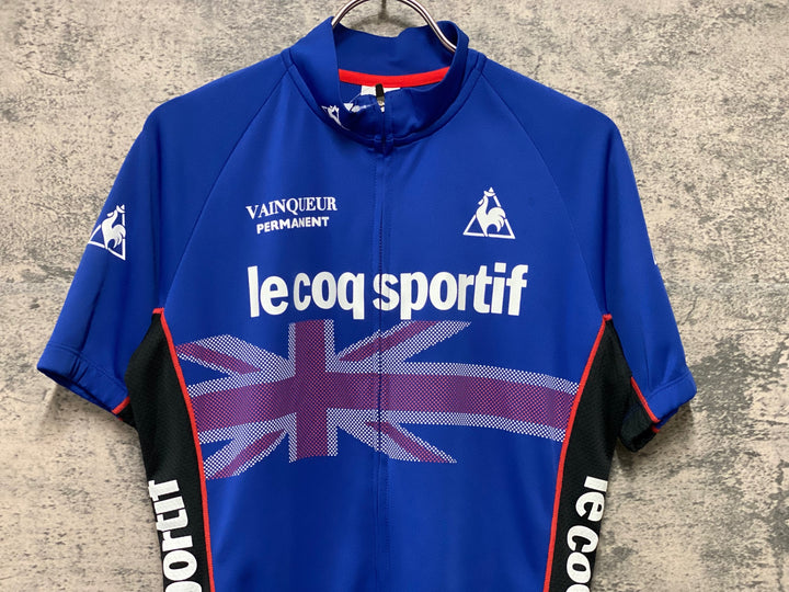 KI224 ルコックスポルティフ le coq sportif 半袖 サイクルジャージ 青 M