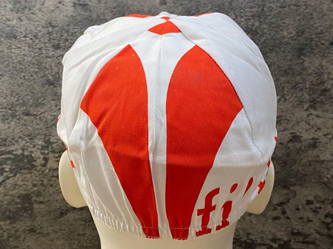 KE525 フィジーク fizik サイクルキャップ 白 赤 ワンサイズ