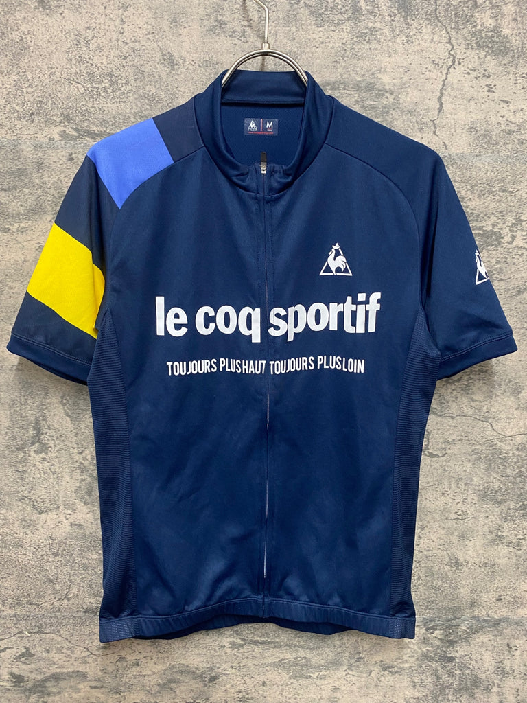 ルコックスポルティフ　サイクルジャージ　半袖　フルジップ KG698 ルコックスポルティフ le coq sportif 半袖 サイクルジャージ 紺