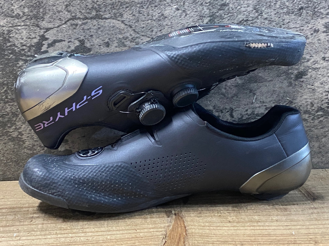 KF322 シマノ SHIMANO RC9 SHRC902 ビンディングシューズ 3穴 BOA Li2 黒 EU46 ※ガリ傷