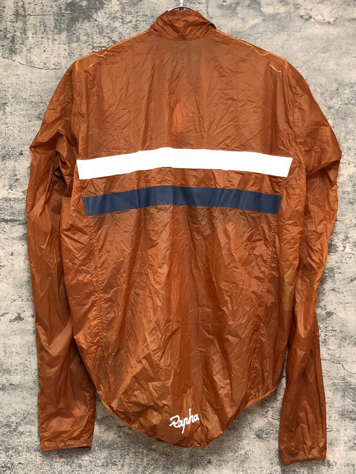 KE034 ラファ Rapha BREVET FLYWEIGHT WIND JACKET 長袖 サイクルジャケット オレンジ L