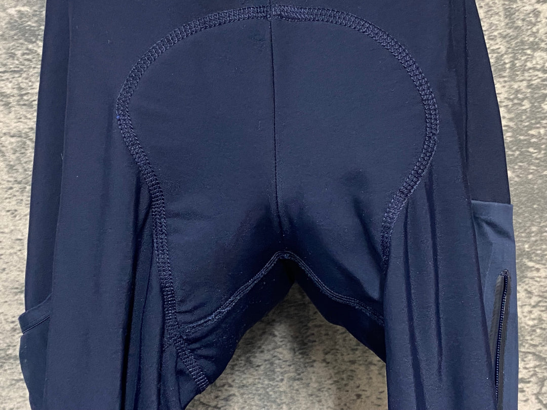 JZ172 ラファ Rapha CARGO WINTER TIGHTS WITH PAD カーゴ ビブタイツ 黒 S 裏起毛 ※レフ割れ, スレ