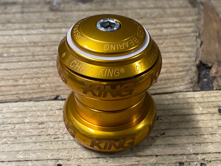 KO490 クリスキング CHRIS KING NoThreadset 2 ヘッドセット ヘッドパーツ 1-1/8" SVゴールド