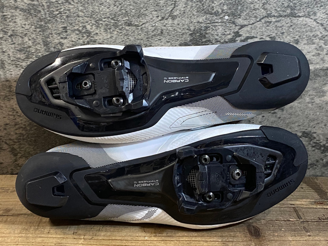 KH794 シマノ SHIMANO RC7 SHRC702M WIDEビンディングシューズ 3穴 BOA 白 EU45