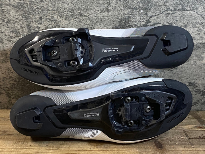 KH794 シマノ SHIMANO RC7 SHRC702M WIDEビンディングシューズ 3穴 BOA 白 EU45