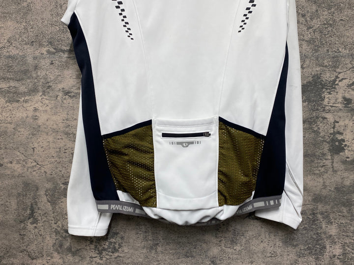 JV319 パールイズミ PEARL iZUMi 長袖サイクルジャージ 白黒 M 裏起毛 THERMODRESS NEO