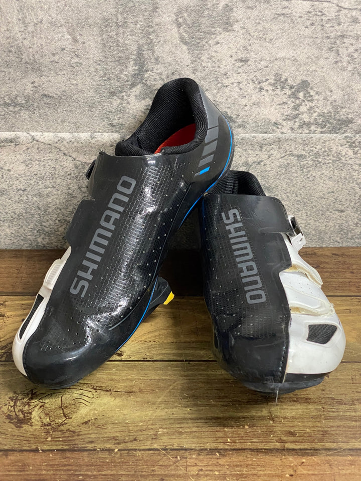 JY958 シマノ SHIMANO R171 SH-R171W ビンディングシューズ EU43 白黒 3穴