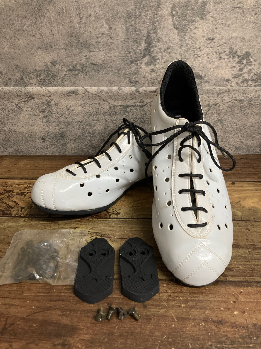 JZ182 ヴィットリア Vittoria Shoes 1976 Classic L-RUBBER ビンディングシューズ EU38 2穴 白