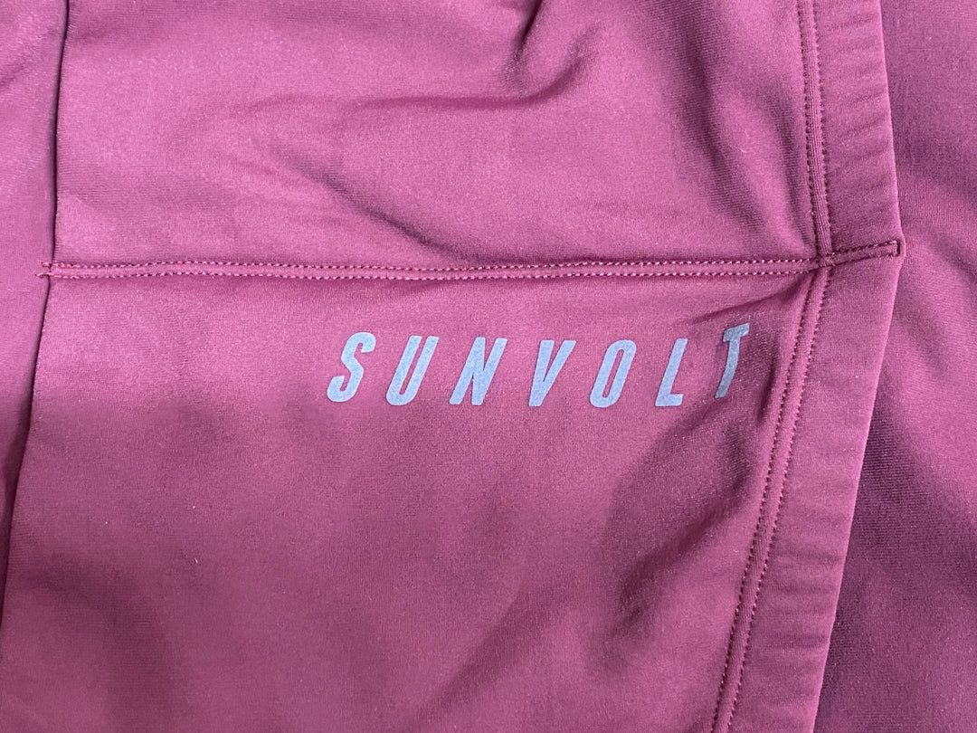 KM413 サンボルト SUNVOLT 長袖 サイクルジャージ バーガンディ 裏起毛 ※サイズ不明