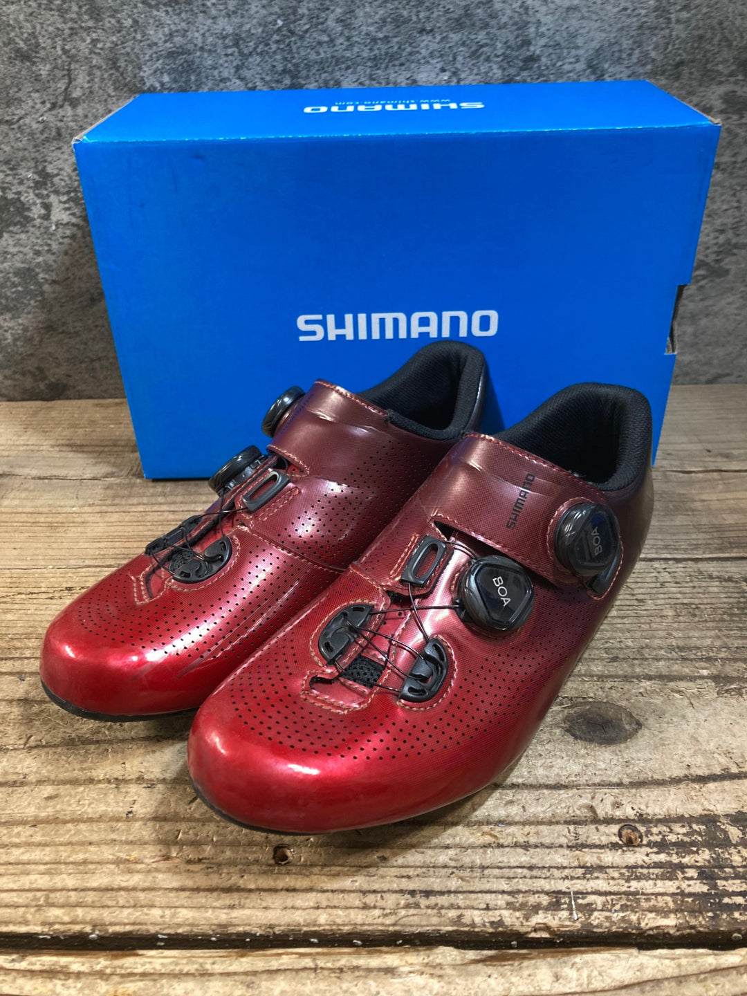 KH150 シマノ SHIMANO RC7 SH-RC701 ビンディングシューズ SPD-SL 赤 EU41